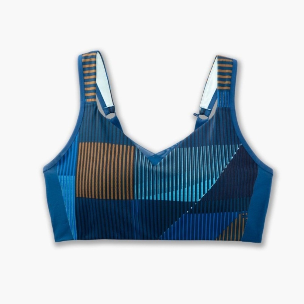 Brooks Drive Convertible Run Bra 38DD Blue Motion Print 350081441 High Impact‎